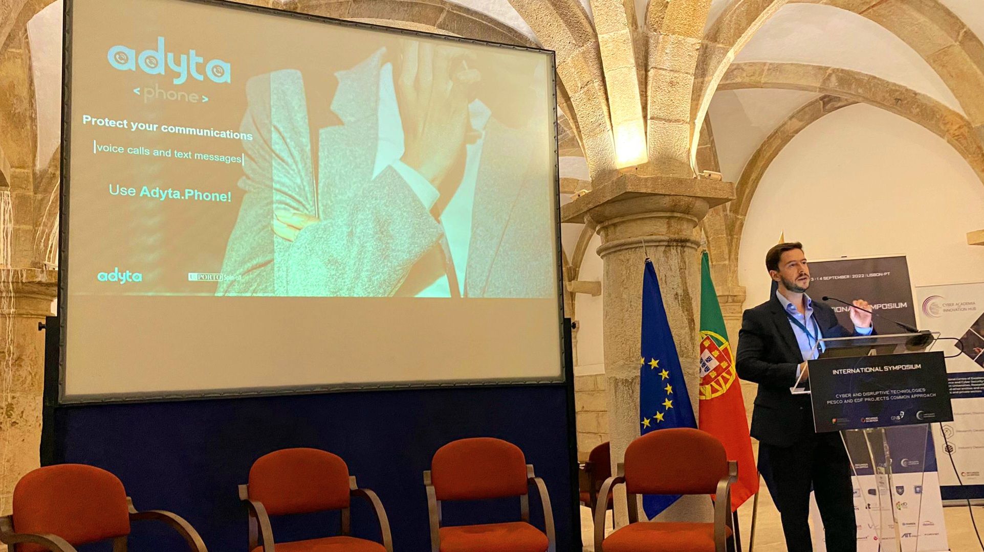 Adyta presented Adyta Phone at the International Syposium – Cyber and Disruptive Technologies – PESCO and EDF Projects Common Approach